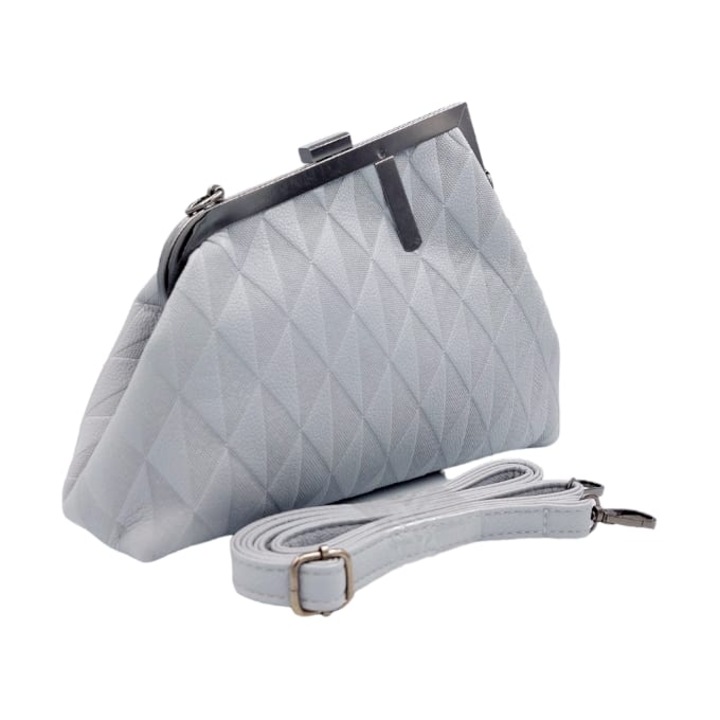 Geanta crossbody asimetrica, Piele ecologica