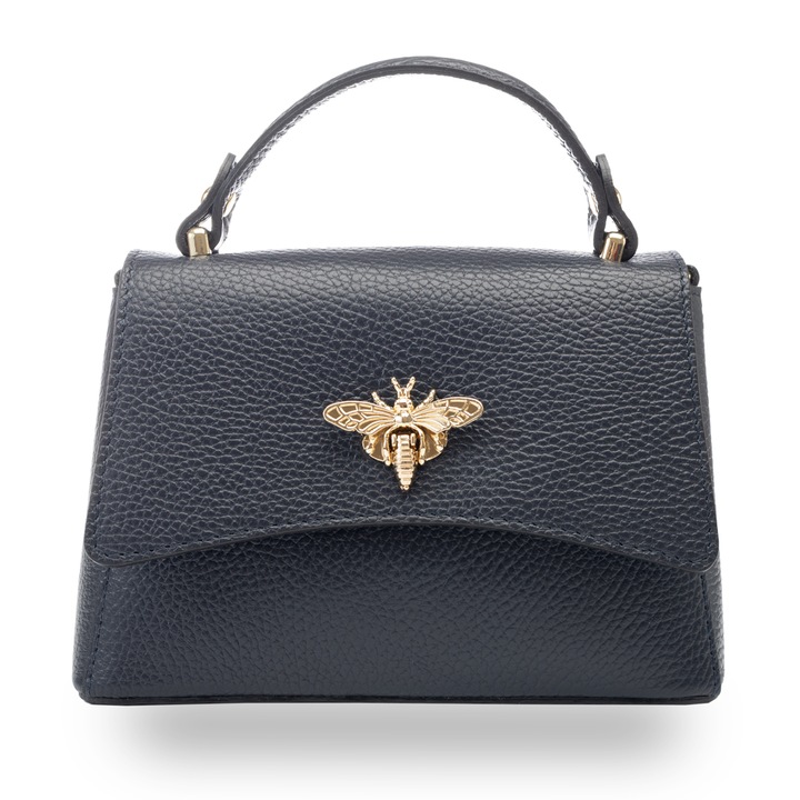 Poseta dama, piele, Toro Nero, Alesia, bleumarin