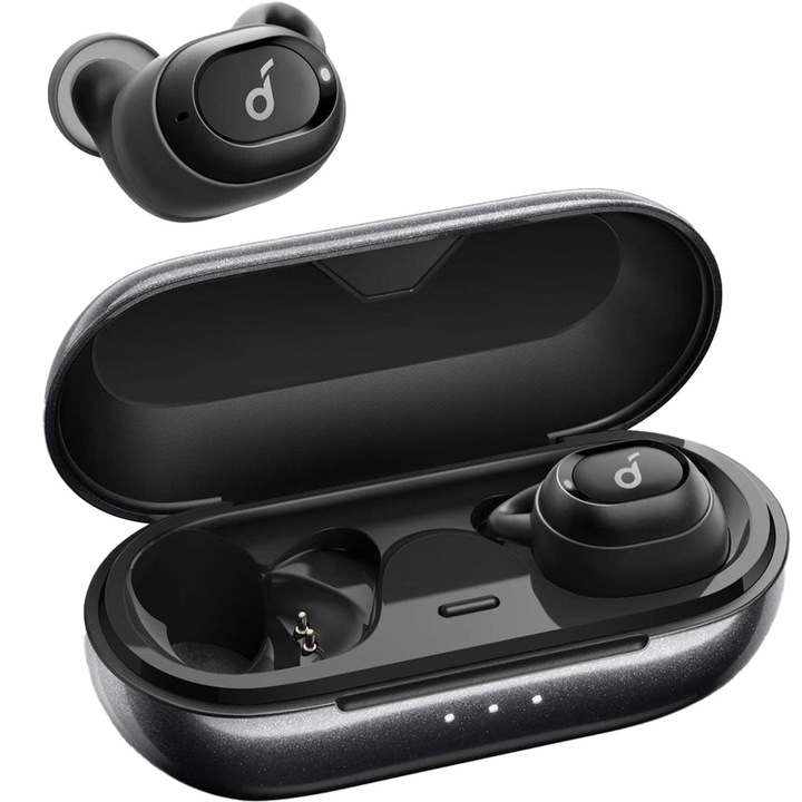 Casti In-Ear Anker Soundcore Liberty Neo, Bluetooth, Wireless, IPX7, Carcasa de incarcare portabila, Negru