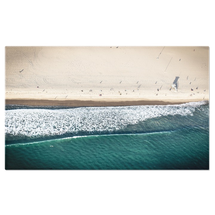 Картина, Изглед от въздуха, Скали в Zahara de la Sierra and Lake El Gastor от въздуха, Андалусия, 40x25см