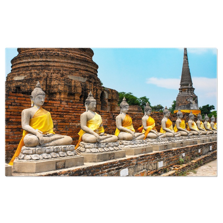 Tablou Canvas Ayutthaya langa Bangkok, Thailanda Templu, calatorie, Thailanda, arhitectura, budism 40x25CM