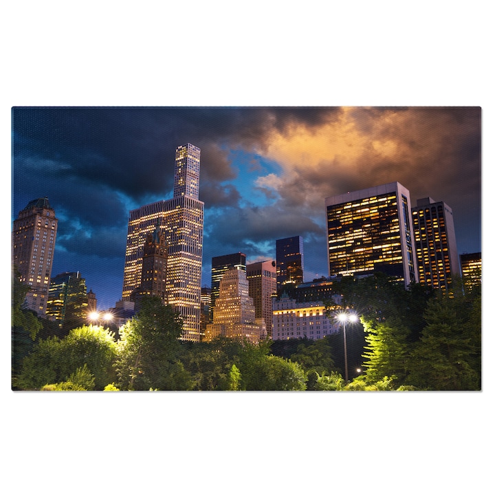 Vászonfestmény Central Park és Central Park felhőkarcoló, Manhattan, Horizon Line, New York, Park variáns 2 140x90cm