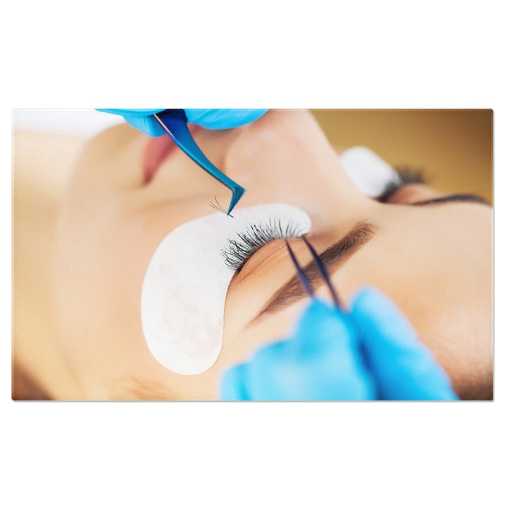 Tablou Canvas Specialist in Extensii de Gene Frumusete, Gene, Extensii, Machiaj, Wellness 40x25CM