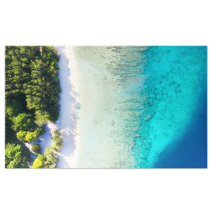Tablou Canvas Gili Meno Vazuta de Sus Aerial, Plaja, Vara, Ocean, Indonezia 40x25CM