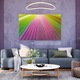 Tulipán mező vászonfestés légi légi táj, tavasz, mezőgazdaság, tulipán, Hollandia 100x70cm