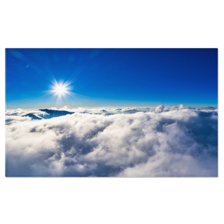 Tablou Canvas Zbor Prin Cerul Serii peste Munti Sezon, Aerian, Cer, Munti, Soare 100x70CM