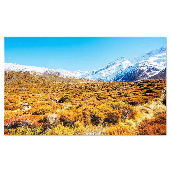 Vászonfestmény Fénykép Táj Hooker Valley, Mount Cook Új-Zélandon, aoraki, Hooker Valley, hegy, Új-Zéland 120x80CM