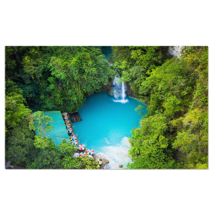 Tablou Canvas Cascada Kawasan in Cebu, Filipine II, asia, cascada, foresta, insula, Cebu 100x70CM