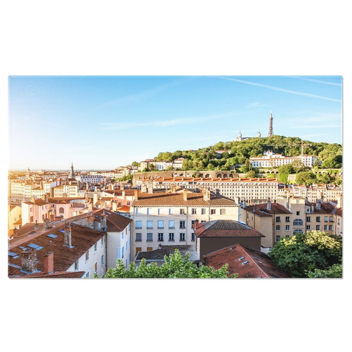 Tablou Canvas Catedrala Notre-Dame, Lyon, Franta, Bazilica, Catedrala, Arhitectura, Catolica, Turn 40x25CM