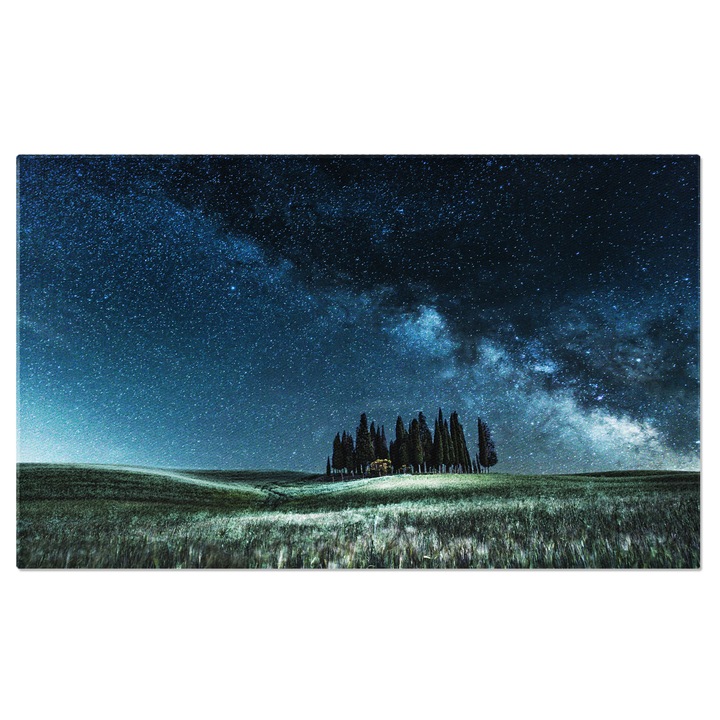Tablou Canvas Calea Lactee si Constelatii Astrofotografie, Noapte, Univers, Nebuloasa 70x50CM