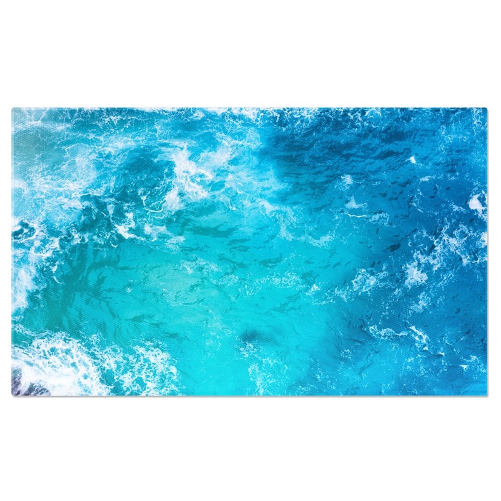 Платно Картина Океански вълни Син фон Природа, Вълни, Океан, Фон, Вода, Плаж, Пътуване 70x50CM