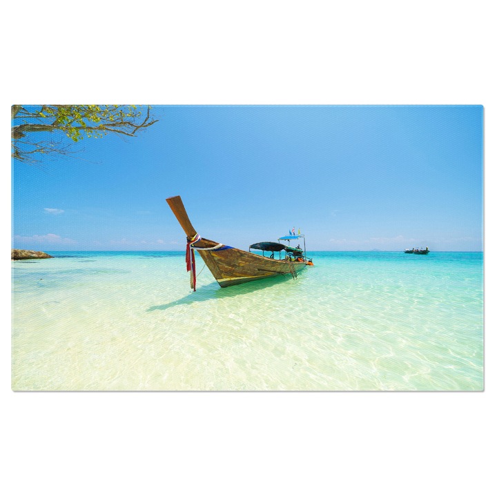 Tablou Canvas Ocean si Plaja in Thailanda, thailanda, phuket, ocean, plaja, fundal, atractie, casa, mal, stanci, turism, vara, sezon, natura, insula. 100x70CM