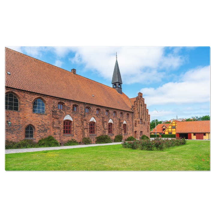 Vászonfestmény Szent templom temploma. Mária, egykori karmelita kolostor, Helsingor: Építészet, Szt. Mária, Karmelita kolostor, Helsingor, Dánia. 100x70cm