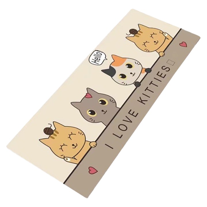 Csúszásgátló szőnyeg, poliészter, többszínű, 40x120cm