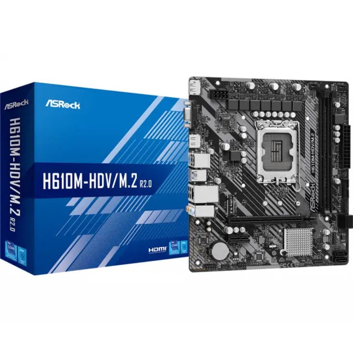 Placa de baza ASRock H610M-HDV/M.2 R2.0 LGA1700