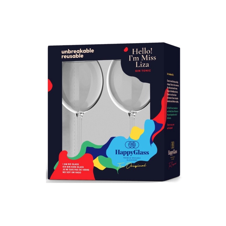 Happy Glass - Miss Liza törhetetlen vörösboros pohár (2 db-os készlet)