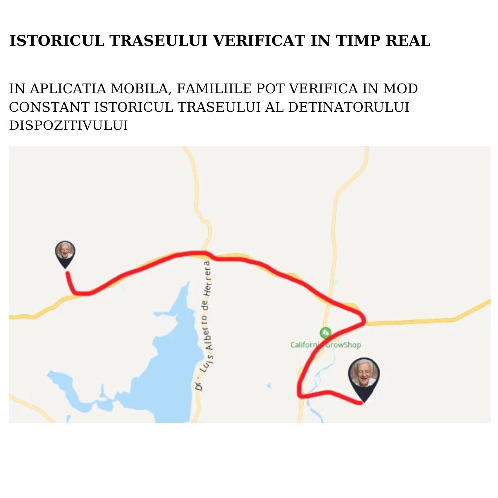 Ceas inteligent urmarire GPS si buton SOS pentru persoane varstnice si ...