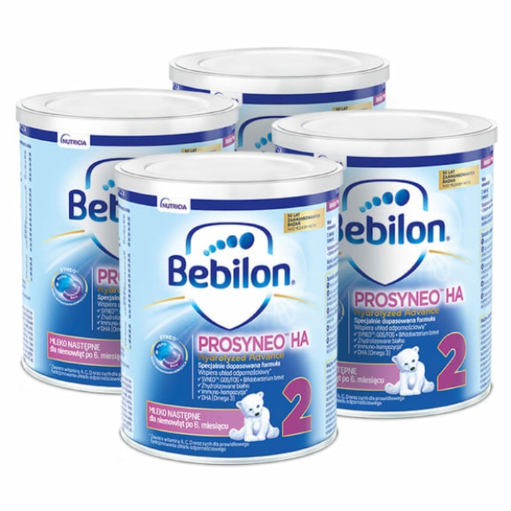 Set 4 cutii de lapte praf, Bebilon Prosyneo HA, 400g, 6 luni