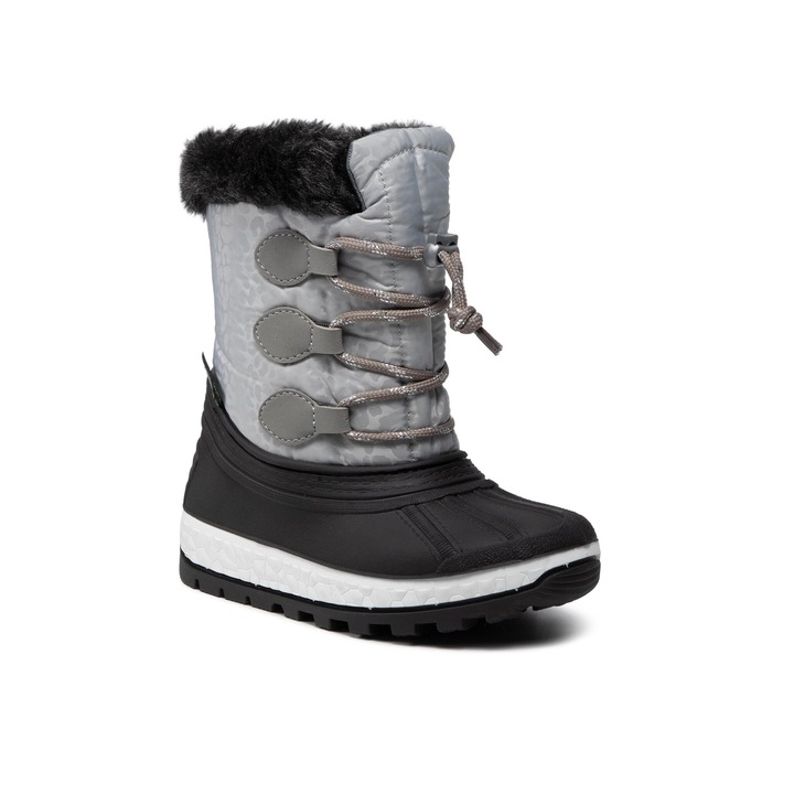 Cizme fete Boatilus, Textil, Gri, 34-35 EU