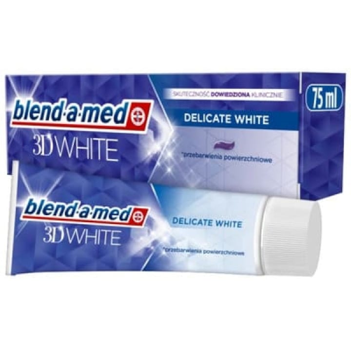Паста за зъби 3D White Delicate, Blend-a-med, 75 мл