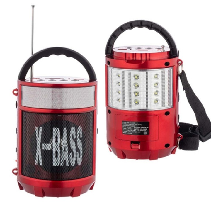 Преносимо радио 1Tech KN-606F, С фенер, Черен