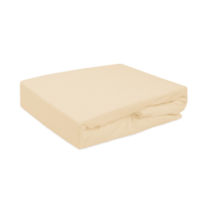 Cearsaf din bumbac cu elastic 220x200 Darymex bej deschis