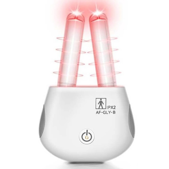 Aparat pentru Rinita Alergica, Terapie Nazala Laser prin Masaj cu Lumina Rosie si Infrarosu, Portabil, Reincarcabil