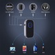 Adaptor bluetooth receiver audio, JESWO®, Bluetooth 5.0, CVC8.0 Anulare zgomot, Jack 3.5mm, Conexiune dubla, pentru Masina, Sistem Audio, Portabil, Negru