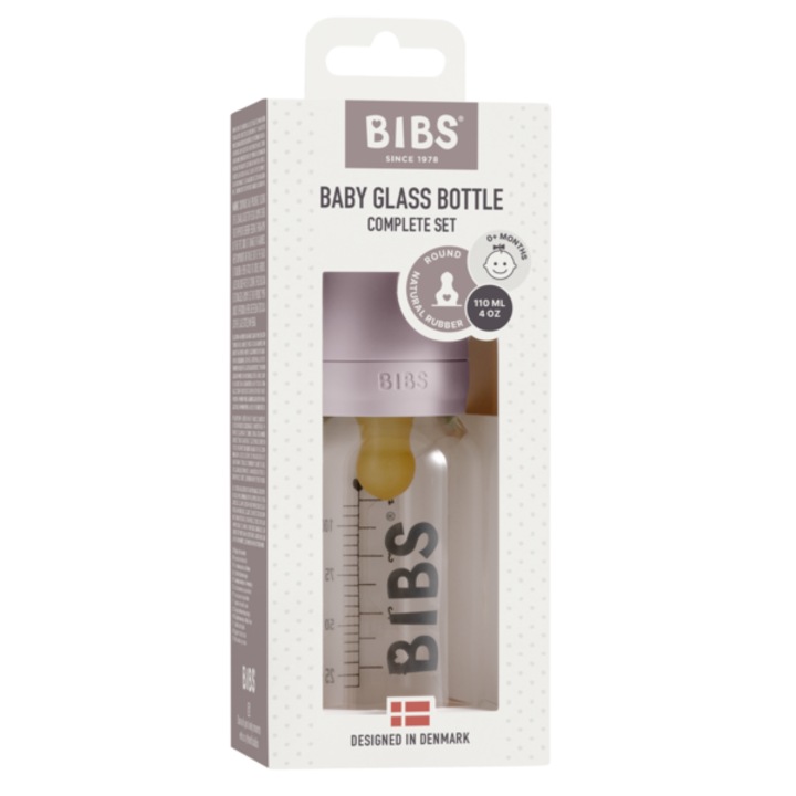 Bibs anti-kólikás cumisüveg, Boroszilikát üveg, 110ml, Rózsaszín