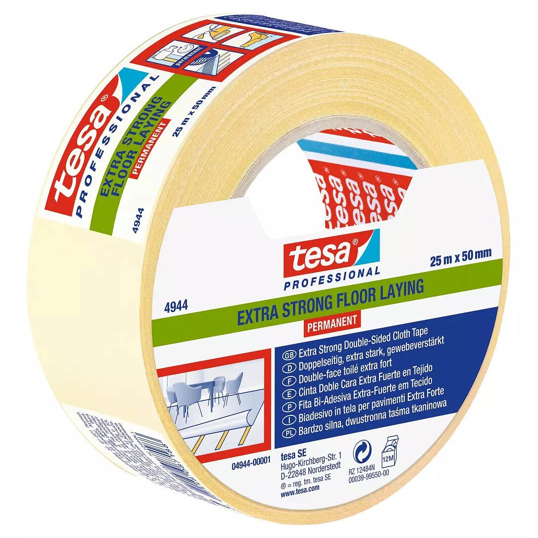 Banda adeziva, Tesa 4944, Rezistenta ridicata, Alb, 25 m x 50 mm - eMAG.ro