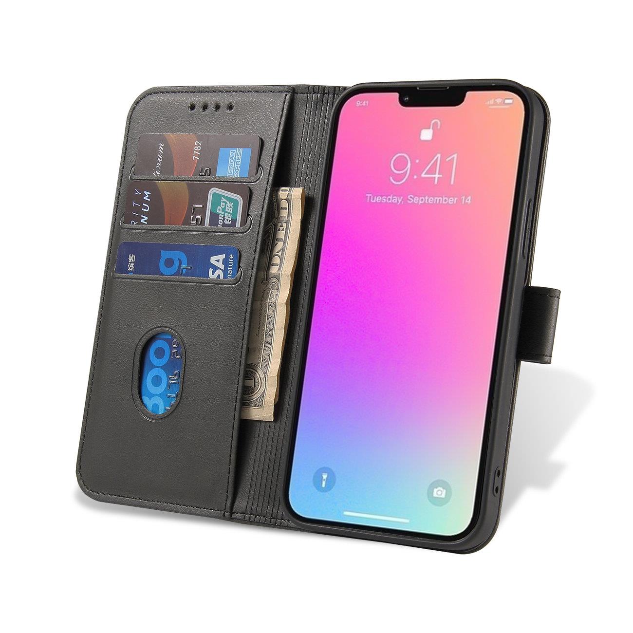 Husa telefon Hurtel, pentru Tcl 30 5G, TPU/piele ecologica, Negru