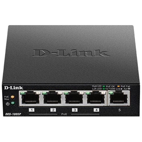 Switch D-Link DES-1005P, 5 x 10/100Mbps