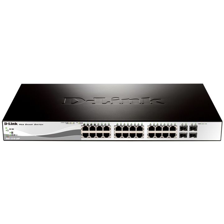 D-Link DGS-1210-28P Switch, 24x10/100/1000Mbps, 4xSFP