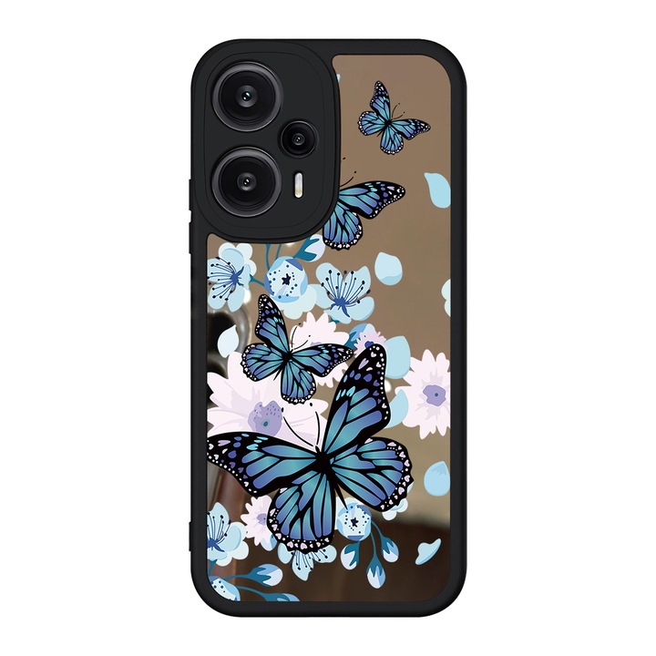 Защитен калъф за телефон, Силиконов, С огледало, За Poco F5, Многоцветен