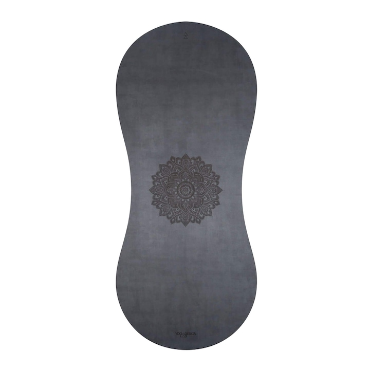 Постелка за йога, Yoga Design Lab, 3,5 mm, модел мандала, черна