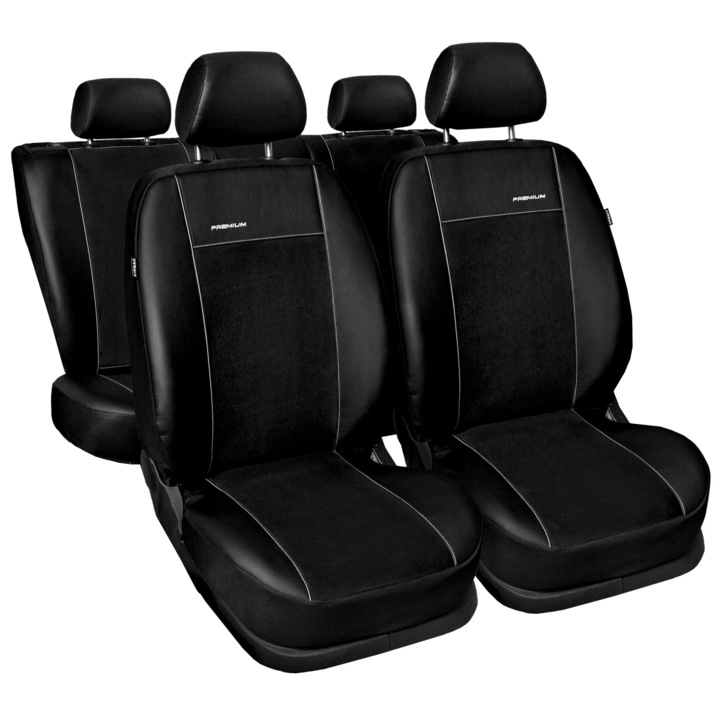 Set huse auto Auto Dekor pentru Volkswagen Taigo 2022-2024, negru, compatibil airbag