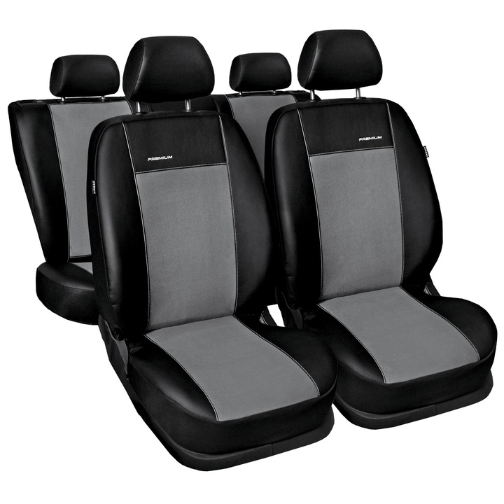 Huse scaune auto, Auto Dekor, Premium, Pentru Dacia Logan II 2012-2020, Negru/Gri