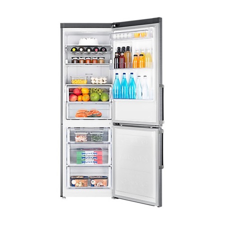 Хладилник с фризер Samsung RB33J3515S9/EF, 339 л, No Frost, Клас E, All-Around Cooling, H 185 см, Неръждаема стомана