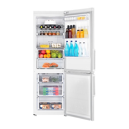 Хладилник с фризер Samsung RB33J3515WW/EF, 339 л, No Frost, Клас E, All-Around Cooling, H 185 см, Бял