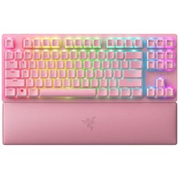 Tastatura Gaming Razer Huntsman V2 Tenkeyless (Red Switch), cu fir (USB-C), iluminare RGB, Roz