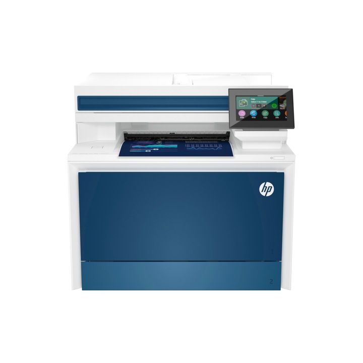 Мултифункционален принтер HP LaserJet Pro MFP 4302fdn, Цветен, A4, ADF, Duplex, Бял/Син
