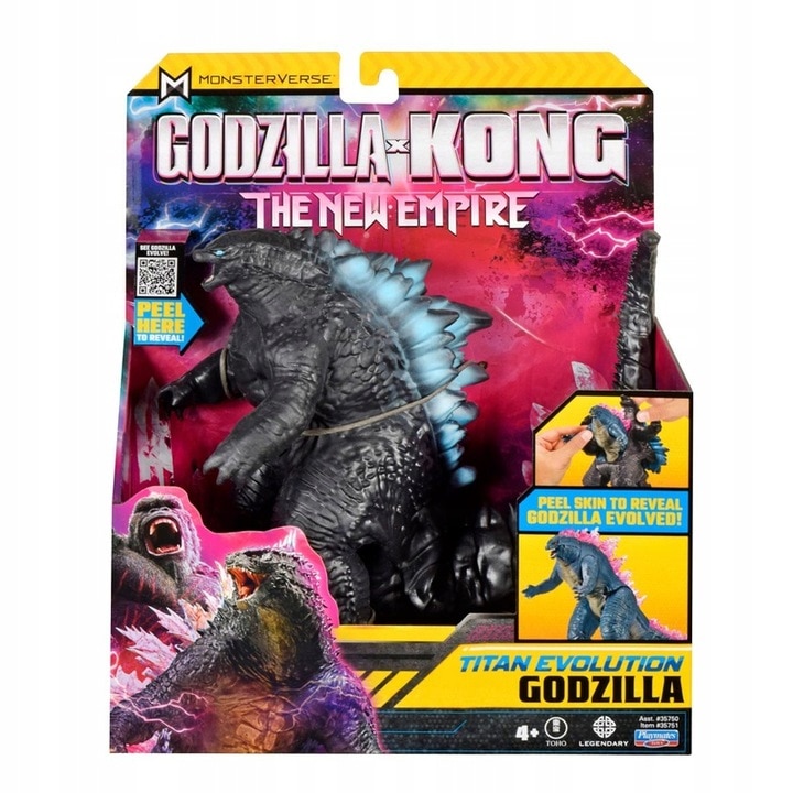 Figurina Godzilla, Playmates Toys, Cu sunete, 17 cm, Multicolor