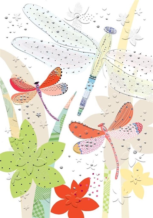Felicitare cu plic, Turnowsky, B6, Libelule, Multicolor