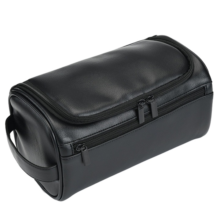 Мъжки портфейл, винтидж изкуствена кожа, елегантен дизайн, черен