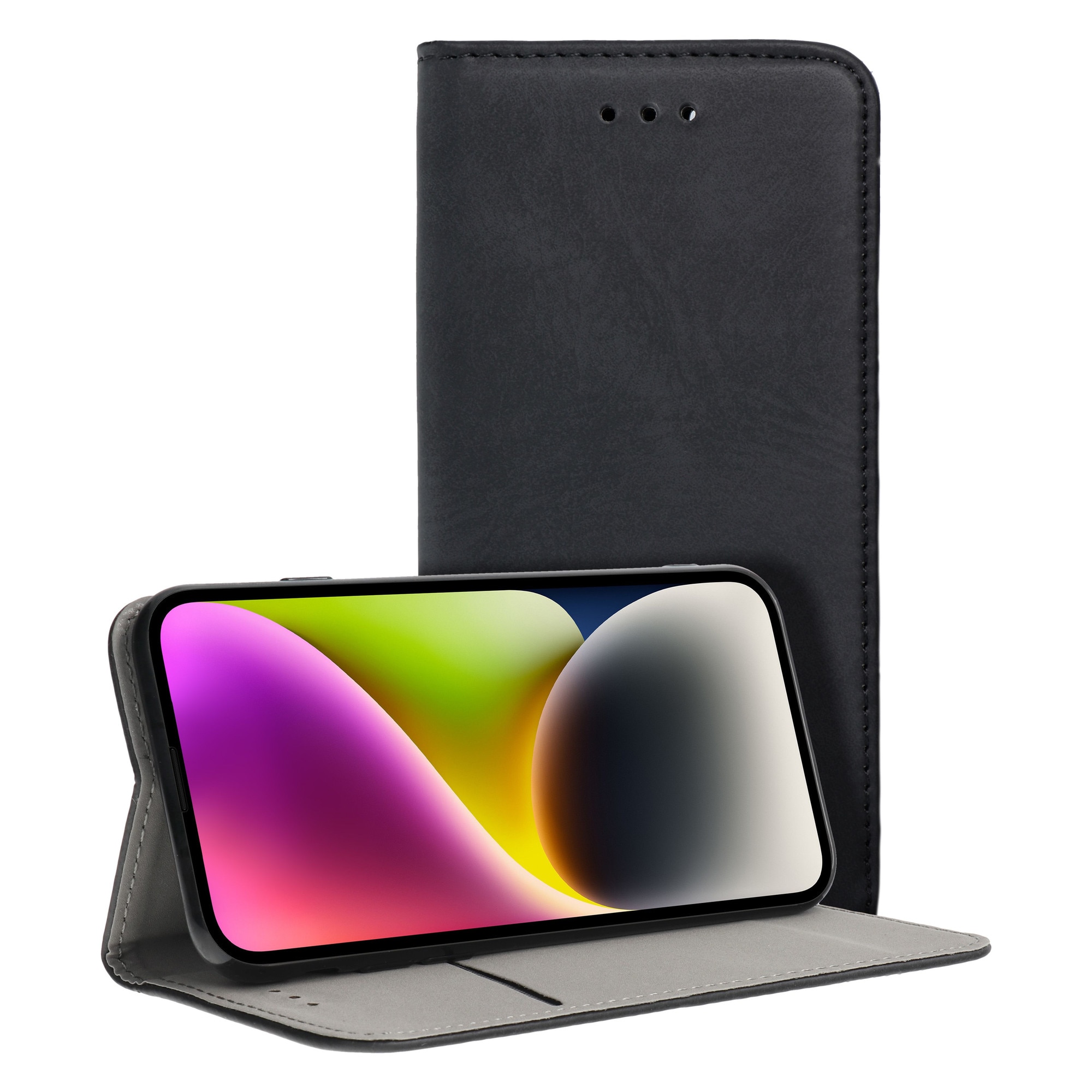 Husa Daden® Tip Carte Pentru Xiaomi Redmi 13C, Suport card, Functie de Stand si Inchidere Magnetica, Protectie Sporita, Negru