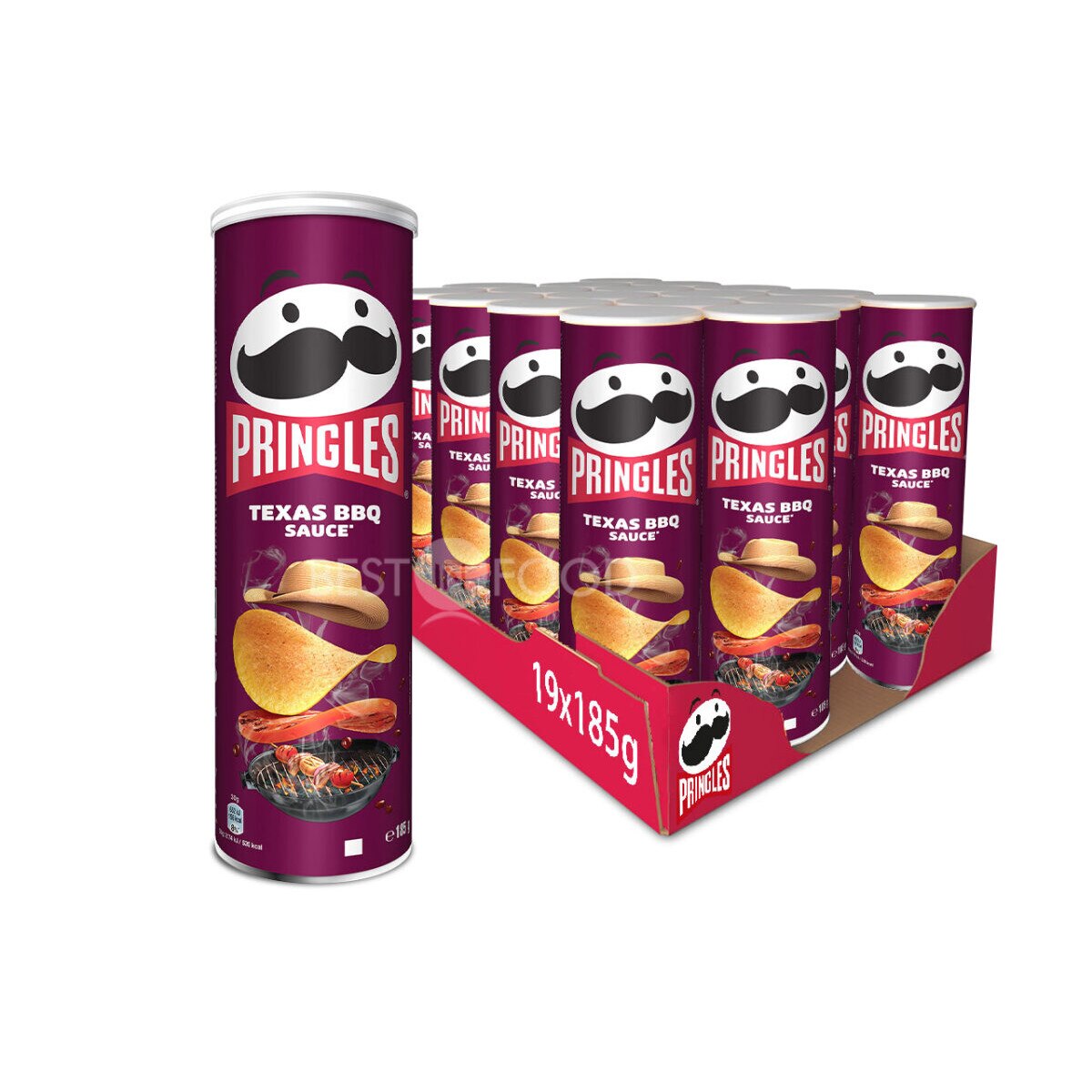 Chips Pringles Texas Bbq Sauce 165g X 19 Buc Bax Emagro 0297