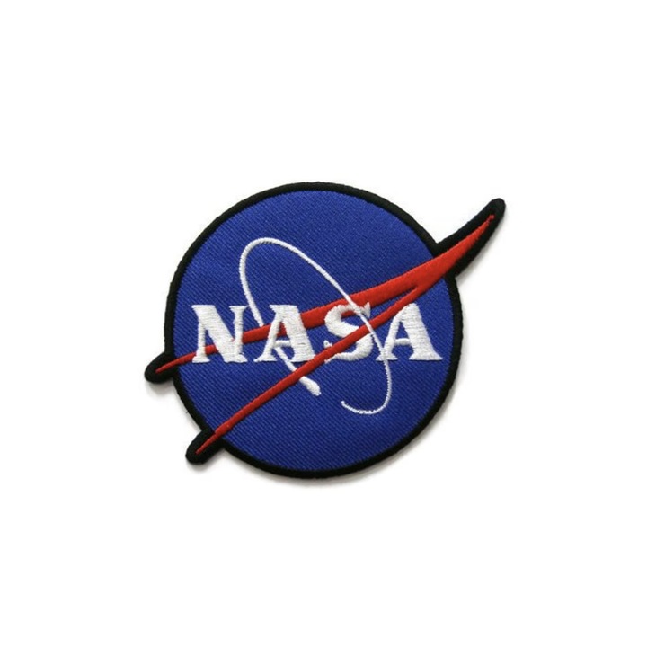 Petic textil brodat NASA I 8x8 cm, INOVATIX