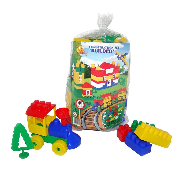 Set constructie, Chippo, 44 piese, Multicolor