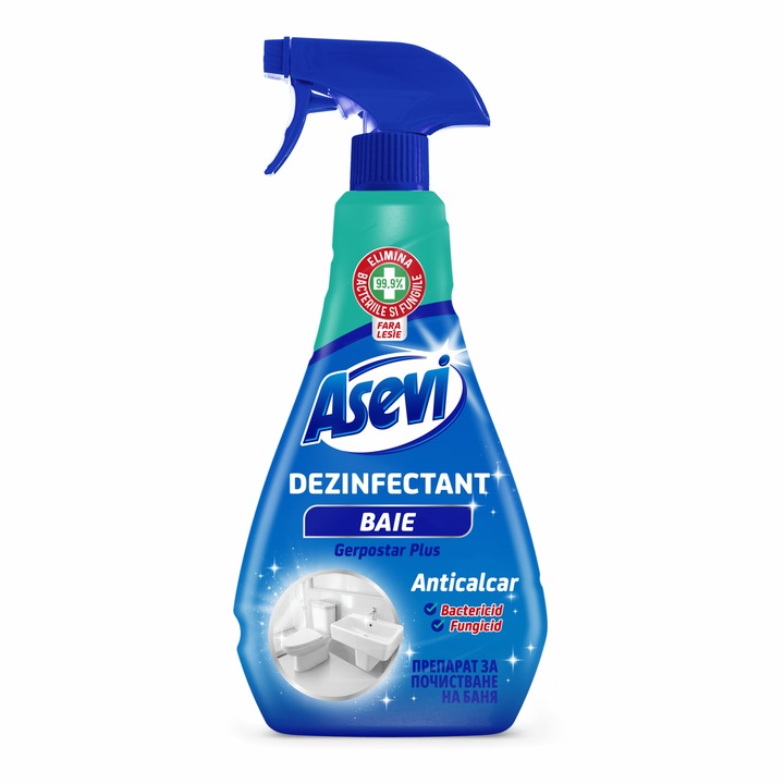 Detergent dezinfectant Gerpostar de baie, Asevi, 750 ml