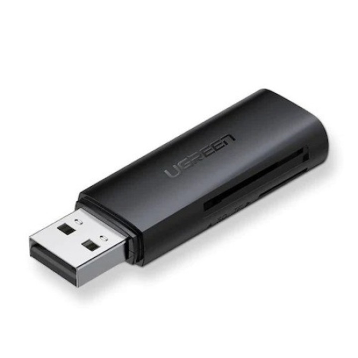 Ugreen kártyaolvasó adapter SD / micro SD / SDXC / SDHC / MMC / RS-MMC / TF / Micro SDXC / Micro SDHC / UHS-I USB-A fekete, USB 3.0, sebesség 5 Gbps, 2T kapacitásig támogat, Windows kompatibilis, Linux, MacOS